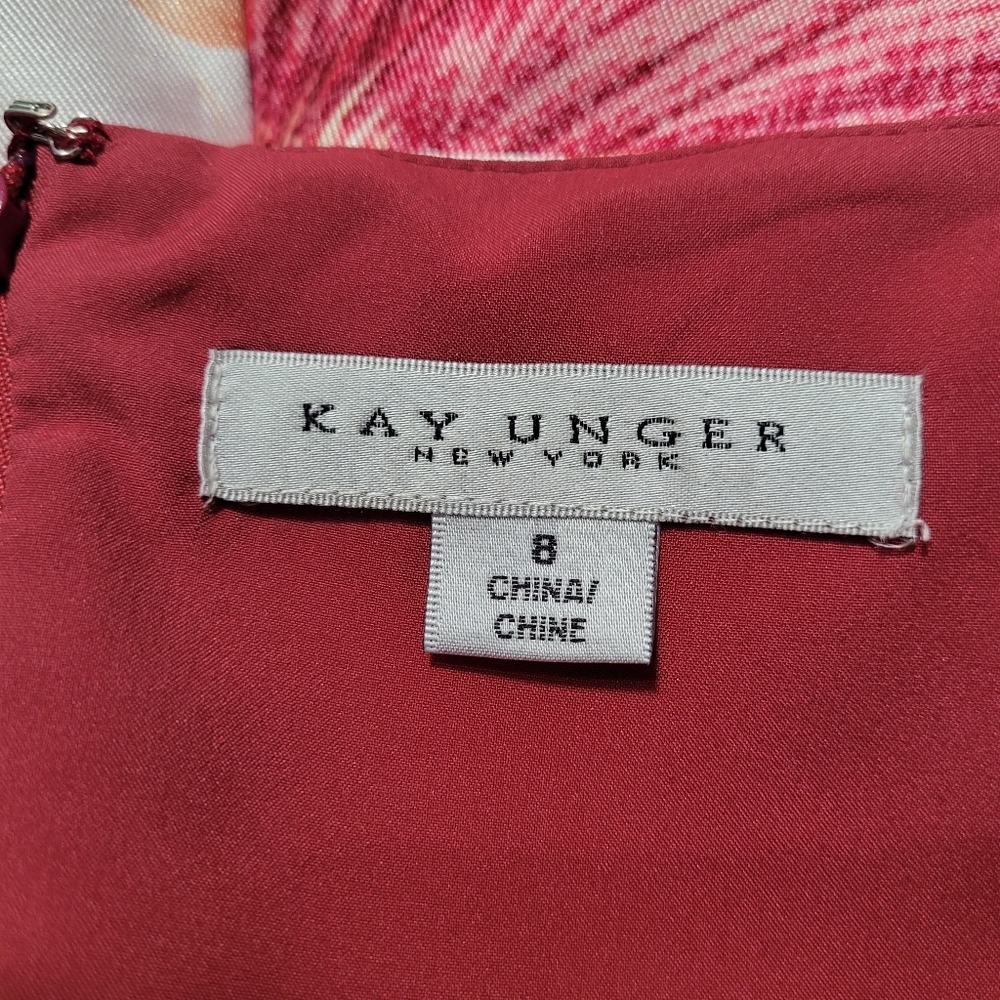 Kay Unger Frankie Draped Floral Dress size 8 - Picture 8 of 12